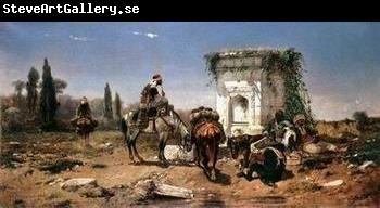 unknow artist Arab or Arabic people and life. Orientalism oil paintings  362